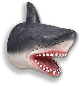 Wild Play Puppen – Großer weißer Haifisch von Deluxebase Kindertier Handpuppe Spielzeug