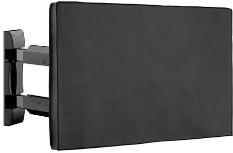 kwmobile Fundas para TV Exterior de 32 TV - Funda TV Exterior para Aire Libre - Cubierta Impermeable Televisión - Negro