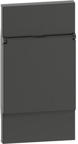 Vorderseite mit Deckel für Bticino KG04P Living Now 2 Module Dark