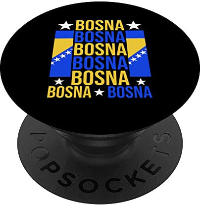 Stolze Flagge Bosniak, Bosnien, Herzegowina PopSockets mit austauschbarem PopGrip
