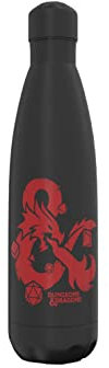 Dragones y Mazmorras- Botella, Cantimplora,Dungeons & Dragons,Acero de doble pared, Capacidad 500 ml, Color negro, Unisex, Producto oficial (CyP Brands)