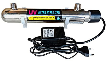ERYUE Uv-Wasserreiniger Aus Edelstahl,220 V 12 W Edelstahl UV-Wasserreiniger Sterilisatoren Aquarium Direktes Trinkwasser Brauchwasserdesinfektion Filterreiniger