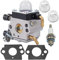 Carburateur pour Stihl FS38 FS45 FS46 FS55 FS55r FS55rc FS74 FS75 FS80 FS85 KM55 HL45 KM55r, Tondeuse à gazon Carbu avec joints, pompes d'amorçage et bougie d'allumage