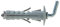100PZ FISCHER TASSELLO SB12/8 GANCIO CORTO