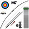 SHARROW Bogenschießen Langbogen Jagdbogen Traditioneller Recurvebogen Pferdebogen Takedown Englischer Longbow 25-100lbs Taktischer Überlebensbogen für Erwachsene (80lbs, Typ 2)