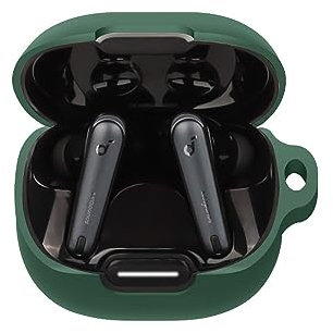 FTRONGRT Bluetooth-Kopfhörer Schutzhülle für Anker Soundcore Liberty 4 NC, Stoßfest, Bluetooth-Kopfhörerhülle aus Silikon mit Anker Soundcore Liberty 4 NC Bluetooth-Kopfhörer.Dunkelgrün