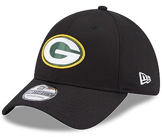 New Era Green Bay Packers NFL Fankappe schwarz Stretch Cap Teamlogo Basecap - M-L