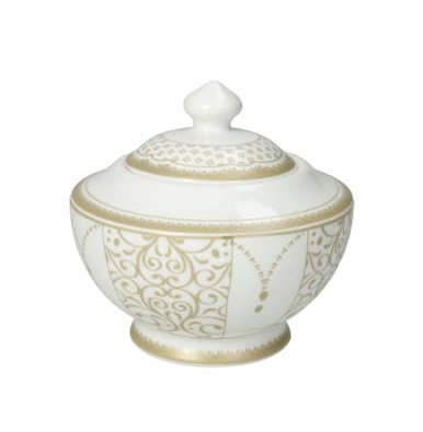BRANDANI Zuccheriera Bianco e Oro Golden Eye In New Bone China