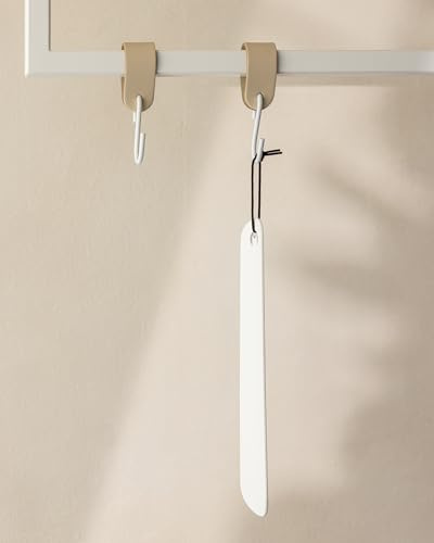 Metallbude Schuhlöffel TILO - Weiß - Minimalistischer Schuhanzieher aus pulverbeschichtetem Metall - 25 cm