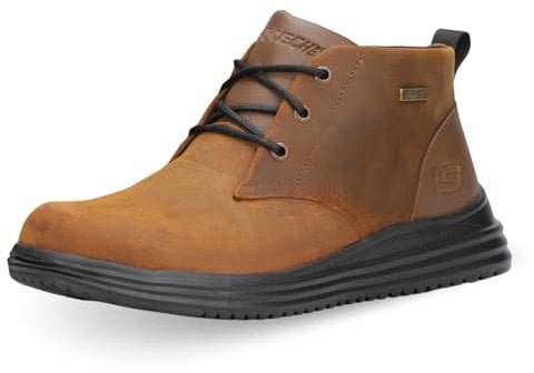 Skechers Hands-Free Slip-ins Proven Conklin, Stivaletto Uomo, Dark Brown Leather, 41 EU