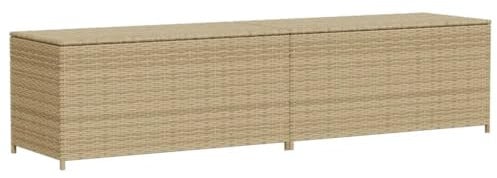 vidaXL Gartentruhe Beige 469L Poly Rattan