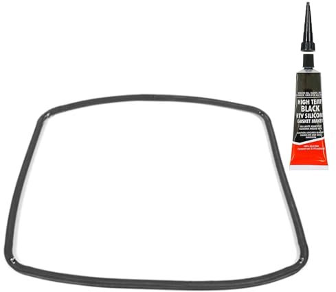 SPARES2GO Main Rubber Door Seal with Corner Fixing Clips + Sealing Glue compatible with Hotpoint Oven Cookers (445mm x 350mm)