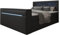Boxspringbett Repos 160x200 Doppelbett Polsterbett Bett mit TV Lift, USB und LED | Bezug: Kunstleder | Farbe: Schwarz | Härtegrad: H4 (100kg+)