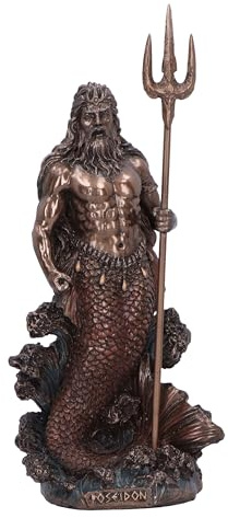 Nemesis Now Poseidon griechischer Gott des Meeres (mittel), 18 cm | Harz, gegossen aus feinstem Harz, fachmännisch handbemalt