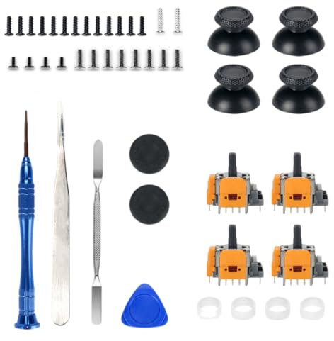 Ubxvamm Replacement Halls Effect Joystick 3D Analog Sensors ThumbStick for Handheld Game Console Controller Repair Parts