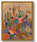 ARPEOTCY Framed Canvas Wall Art Prints, Living Room Hallway Shelf Decor, Colorful Pink Rock Collage Paintings Wall Decoration, Western Desert Cactus Art for Bedroom Bathroom Table Decor, 20x25cm
