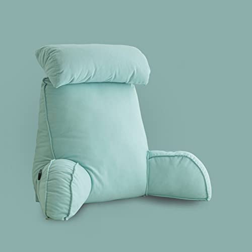 Cuscino di sostegno lombare con braccioli per letto e divano, verde lime, 75 x 40 x 50 cm