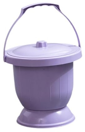 Generic Urinal Chamber Pot Handheld Spucke mit Deckel, Töpfchen -Toilette, Nacht Urinalbehälter Urinal Eimer mit Griff für Auto ältere Menschen, Purple S
