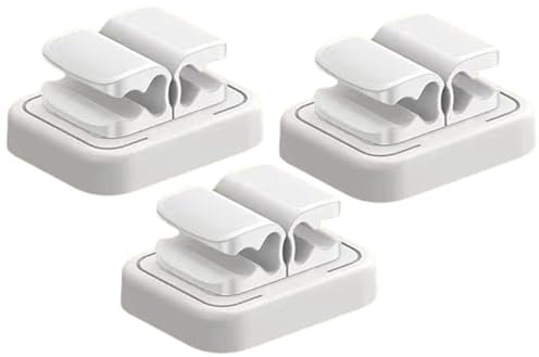 FANGZ Cell Phone Cord Holder, Cable Management Cable Holders - Cord Wire Cable Holder Cord Organizer Adhesive for Desk Car Wall Desktop