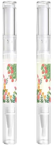 2 Stück Nagelöl Nagelpflegeöl Nagelaufbauserum & Nagelpflege Schutz & Stärkung Nagelhaut + Spendet Feuchtigkeit mit Kamillenöl, Nail & Cuticle Oil (Blumen- und Erdbeerduft)