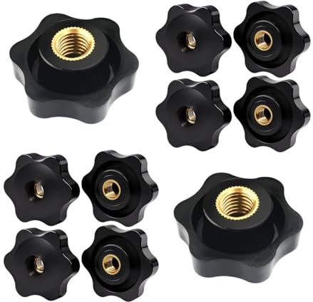 Flewdart 10pcs bouton de serrage m6 x 32, ecrou serrage m6 étoile pour vis étoile, ecrou papillon pour meuble Les Mécaniques Équipements Électroniques
