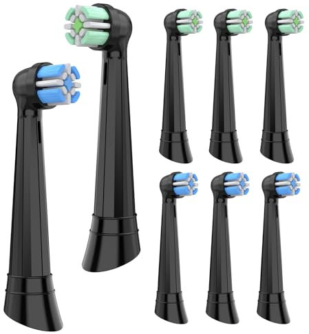 Aufsteckbürsten kompatibel mit Oral B iO 8 Stück Elektrische Zahnbürstenköpfe kompatibel mit Oral-B iO 3/4/5/6/7/8/9/10 Serie, Tiefere Plaque-Entfernung Sanfte Reinigung Aufsteckbürsten