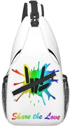 HFGAASSH Brusttasche Teilen Liebe Niedlich Für Kinder Und Jugend M?nner Sling Crossbody Rucksack Reise Wandern Tagesrucksack Umh?ngetasche Urlaub Sport Geschenke