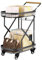 Mimoke Grillwagen, BBQ Beistellwagen mit Grilltisch mit Rädern,Klappbarer Karbonstahl Grill Beistelltisch Garten Trolley für Outdoor Reisen Einkaufen (Mittlere Größe)