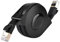 Ouitble Câble Ethernet Réductible 1m / 2m Rétractable CAT6 RJ45 Câble Réseau LAN Patch-blindé pour L'interrupteur et Routeur du Modem Ordinateur Ordinateur (2m)
