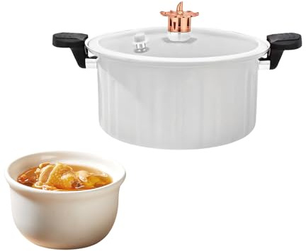 Sghtil Con coperchio, pentole antiaderenti con coperchio, set di pentole a induzione in acciaio con manico per fornelli elettrici, zuppe, pasta, riso, campeggio