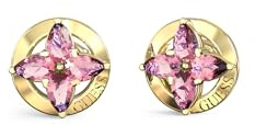 Guess Damen-Ohrringe Ohrstecker Flowers Pink Goldfarben JUBE06040JWYGGNT/U