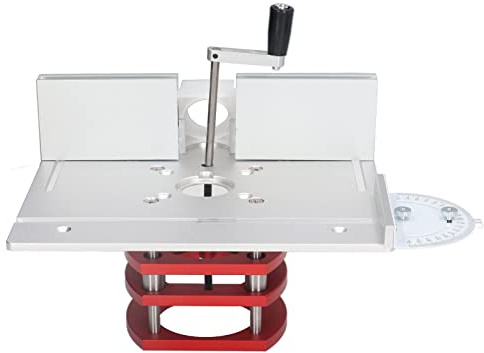 Yechiry Router-Hebebasis, Holzbearbeitungs-Trimmtischplatte mit Oberplatte für Gravier-, Schlitz-, Trimm- und Anfasmaschinen (SILVER)