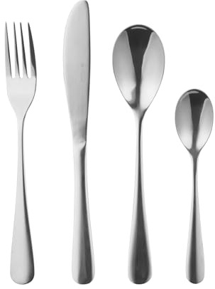 Russell Hobbs London Besteckset 16-teilig für 4 Personen, 18/0 Edelstahl | Polierte Oberfläche, spülmaschinengeeignet, angenehme Griffform, Messer, Gabeln, Ess- und Teelöffel