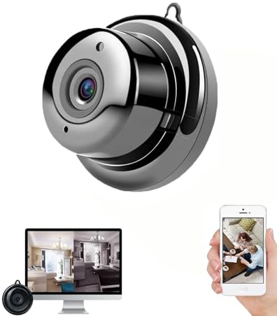 Figskey Verbesserte Ultra-Unsichtbare Kamera ohne Stecker, Unsichtbare Mini-Spionagekamera Kabellos, Kabellose Innensicherheitskamera mit Nachtsicht, Kleine Versteckte Kabellose Kameras für Haustiere