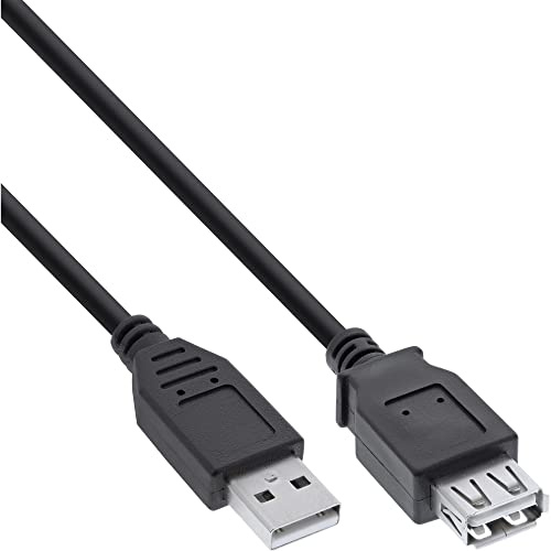 InLine 34618B USB 2.0 Verlängerung, Stecker / Buchse, Typ-A, schwarz, 1,8m