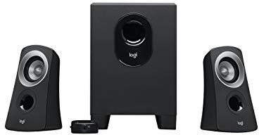 Logitech Z313 2.1 Multimedia Speaker System with Subwoofer, Full Range Audio, 50 Watts Peak Power, Strong Bass, 3.5mm Audio Inputs, PC/PS4/Xbox/TV/Smartphone/Tablet/Music Player - Black
