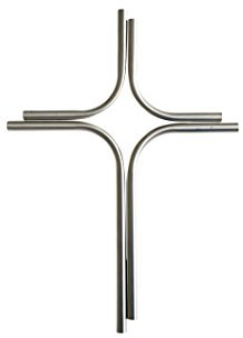iso-design Edelstahl Kreuz 30 cm x 23 cm geschliffen