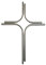 iso-design Edelstahl Kreuz 30 cm x 23 cm geschliffen