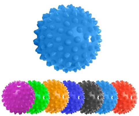 DoYourSports Pelota Pinchos Masaje »Nica« - Bola de Masaje para Rehabilitación - Pelota Lacrosse de Masaje para Fisioterapia o Pilates – Rodillo para fascias 8 cm de diámetro - Turquesa
