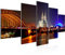 Runa Art Bild Wohnzimmer Schlafzimmer Köln 5 Teilig Stadt Skyline Bunt Wandbilder auf Vlies Leinwand 602653a