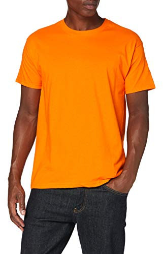 Fruit of the Loom Men's Valueweight Short Sleeve T-Shirt, Orange, Small