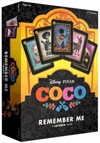 Coco The OP USAopoly | Loteria Remember Me | Traditional Loteria Game | Bingo Style, Featuring Custom Artwork & Illustrations | Spanish & English