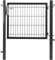 ESTEXO Gartentor Set mit Tür, Pfosten, Aluminium Türgriff und Einsteckschloss inkl. 3 Schlüssel, Farbe Anthrazit RAL 7016, Größe 80 cm