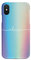 Personalised Compatible with iPhone X & Xs Tirita Hard Case Cover PRINTED GLITTER, NOT REAL GLITTER Holographic Iridescent Lookalike Print Rainbow Psychedelic Pastel Colours Custom Initials Name Bling