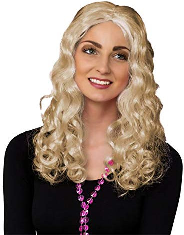 Orlob Langhaar Locken Perücke Karneval Fasching Halloween blond