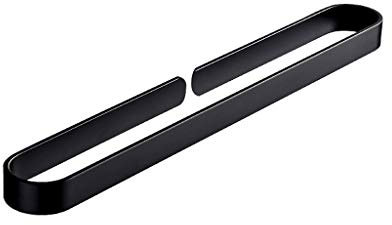 WING Handtuchhalter ohne Bohren Wandmontage handtuchring selbstklebend handtuchring Bad Handtuchstange Für Bad und Küche, Aluminium,Schwarz,50cm