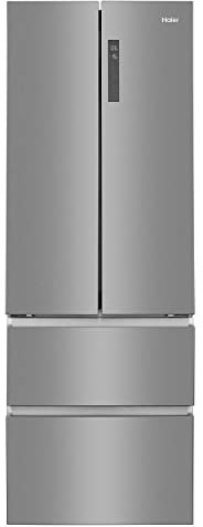 Haier HB20FAAA Freestanding American Fridge Freezer, 454L Total Capacity, 70cm wide, Stainless Steel Effect