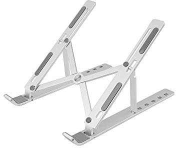 Silvergear Universal Laptop Ständer, Faltbar, Verstellbar, Halterung für 5,5-12,6 Zoll, Mobiler Laptopständer für Apple MacBook Pro Air, Notebook, Aluminium