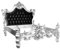 Casa Padrino Barock Bett Barocco Schwarz/Silber mit Bling Bling Glitzersteinen 180 x 200 cm aus der Luxus Kollektion