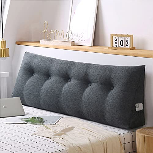 CHENGL Lese-Nachtkissen,Großes Polster,Dreieckige Positionierungshilfe,Leserückenlehne,Keilkissen,für Kopfteil Tagesbett Etagenbett Mit Abnehmbarem Bezug